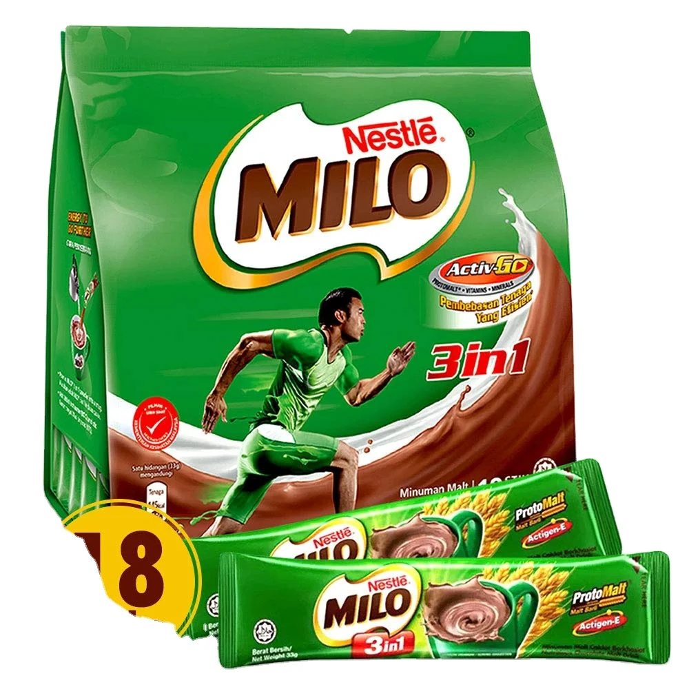 
 Шоколадный солодовый напиток NESTLE MILO, банка 3,3 фунта  