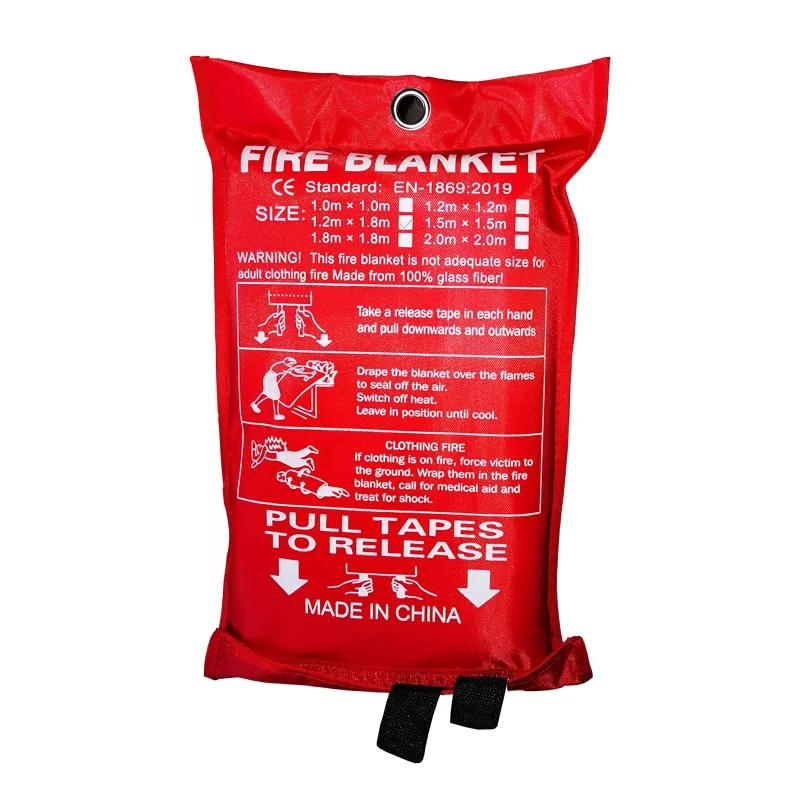 Высокая температура противопожарное одеяло 1х1 м для пожарной безопасности автомобиля противопожарное одеяло