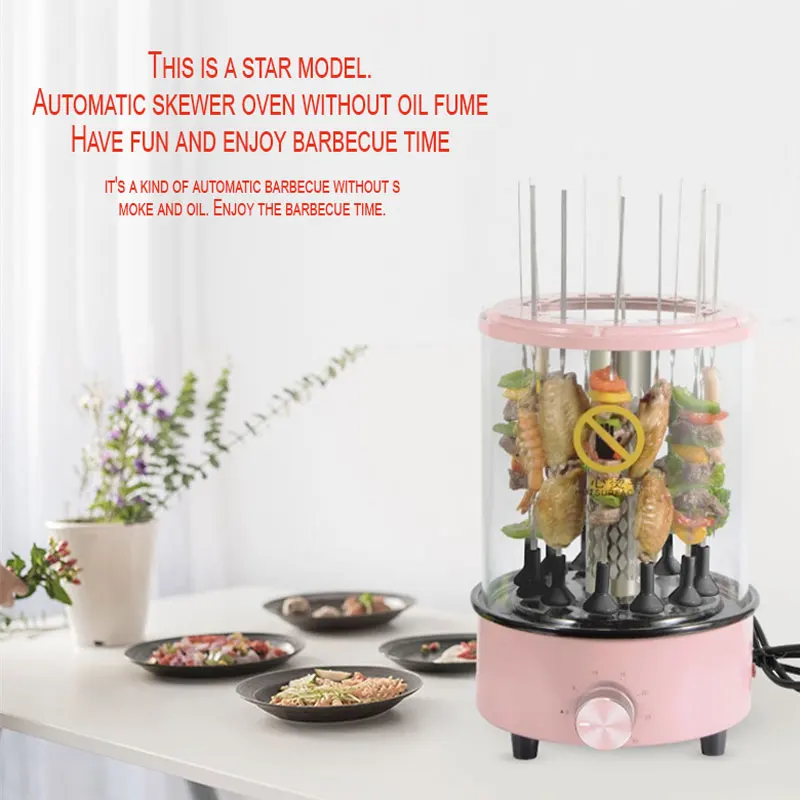 Best Selling Single Rotator Kebab Horizontal Auto Skewers Bbg Meat Electrical Vertical Rotating Grill