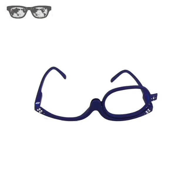 Compact pearls decoration design rubber magnifying eye glasses makeup reading glasses for ladies