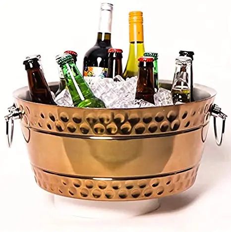 Best Design Copper Beer Tub with Stand Supplier Customized Design Handmade Copper Beer Tum Wholesale Manufacturer