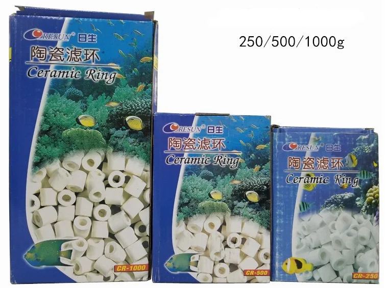 Resun CR-1000 aquarium Fish Pond Filter Media Glass Biological Ring Bacterial House Ceramic ring