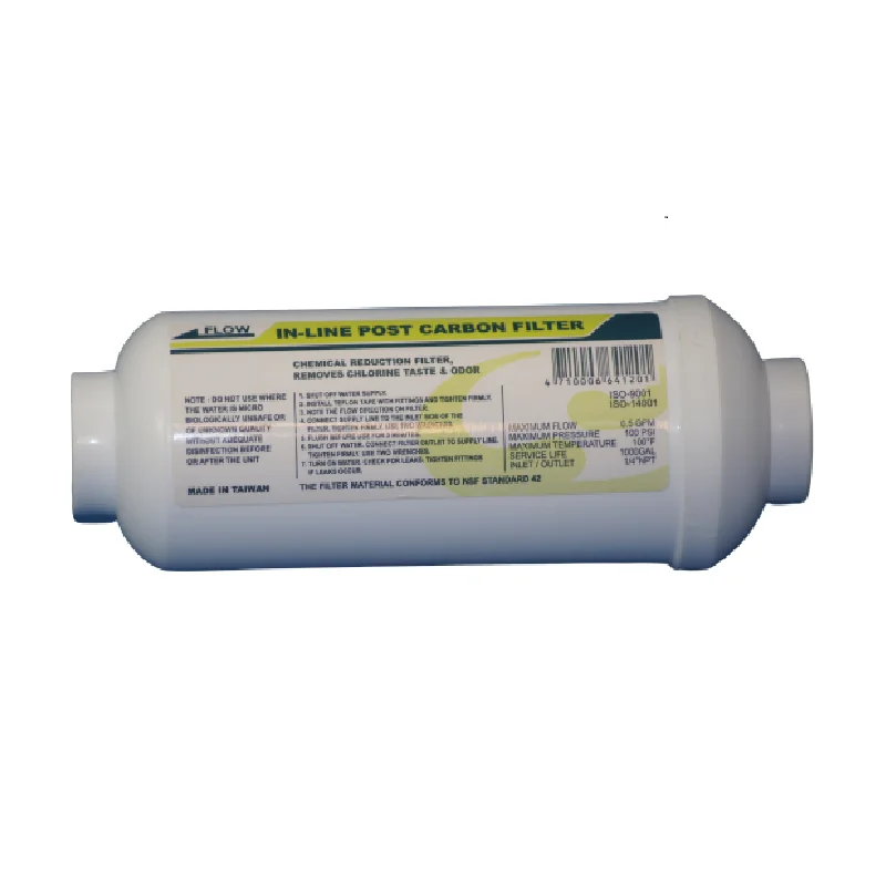 The best quality 6 inch in-line GAC water filter cartridge made in taiwan