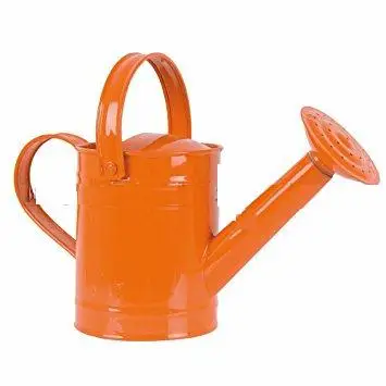 ORANGE COLOR METAL WATERING CAN DECORATIVE FLOWER LRRIGATON CAN ANTIQUE DESIGN WATERING CAN