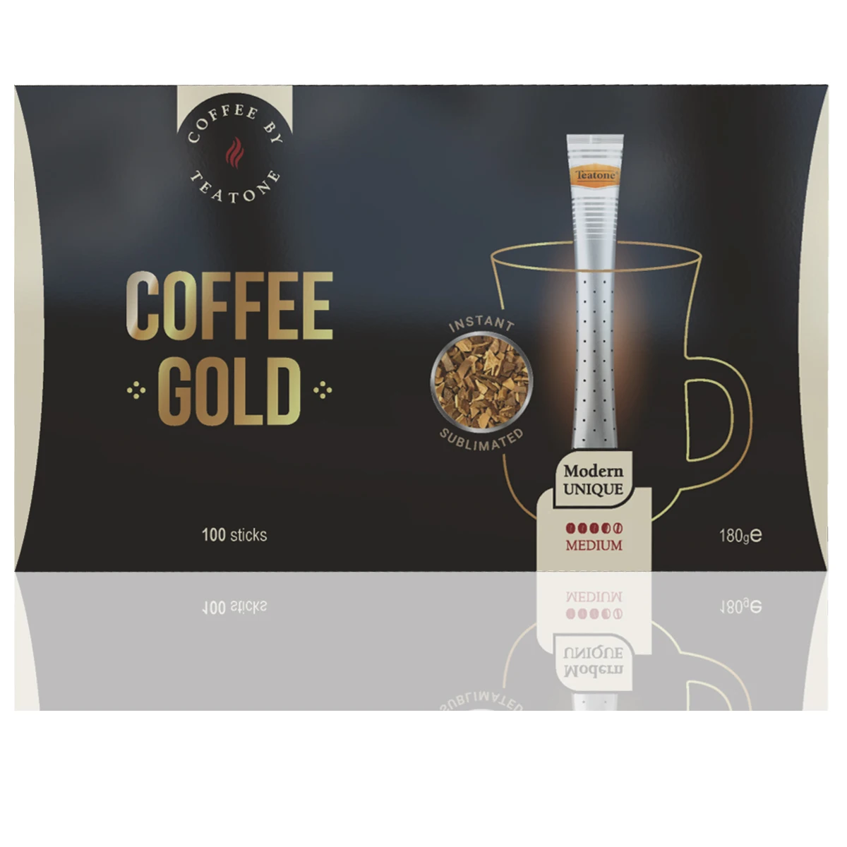 TEATONE кофейные золотые 100 палочек в индивидуальной упаковке * 1,8 г высококачественный типичный вкус растворимого кофе, натуральный нейтральный кофе
