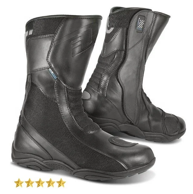 High Quality Vintage Motorcycle Racing Long Leather Shoes