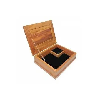 wooden Decorative Jewelry Box Wood Boxes for Storage Goods Long Term Box Old Trending Design Square shape with Metal lock