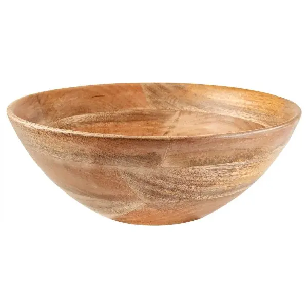 Custom small large thick kitchen wooden vegetable fruit salad mixing bowl wholesale round wooden bowl acacia wood salad bowl