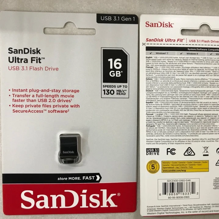 SanDisk Ultra Fit USB 3.1 Flash Drive SDCZ430