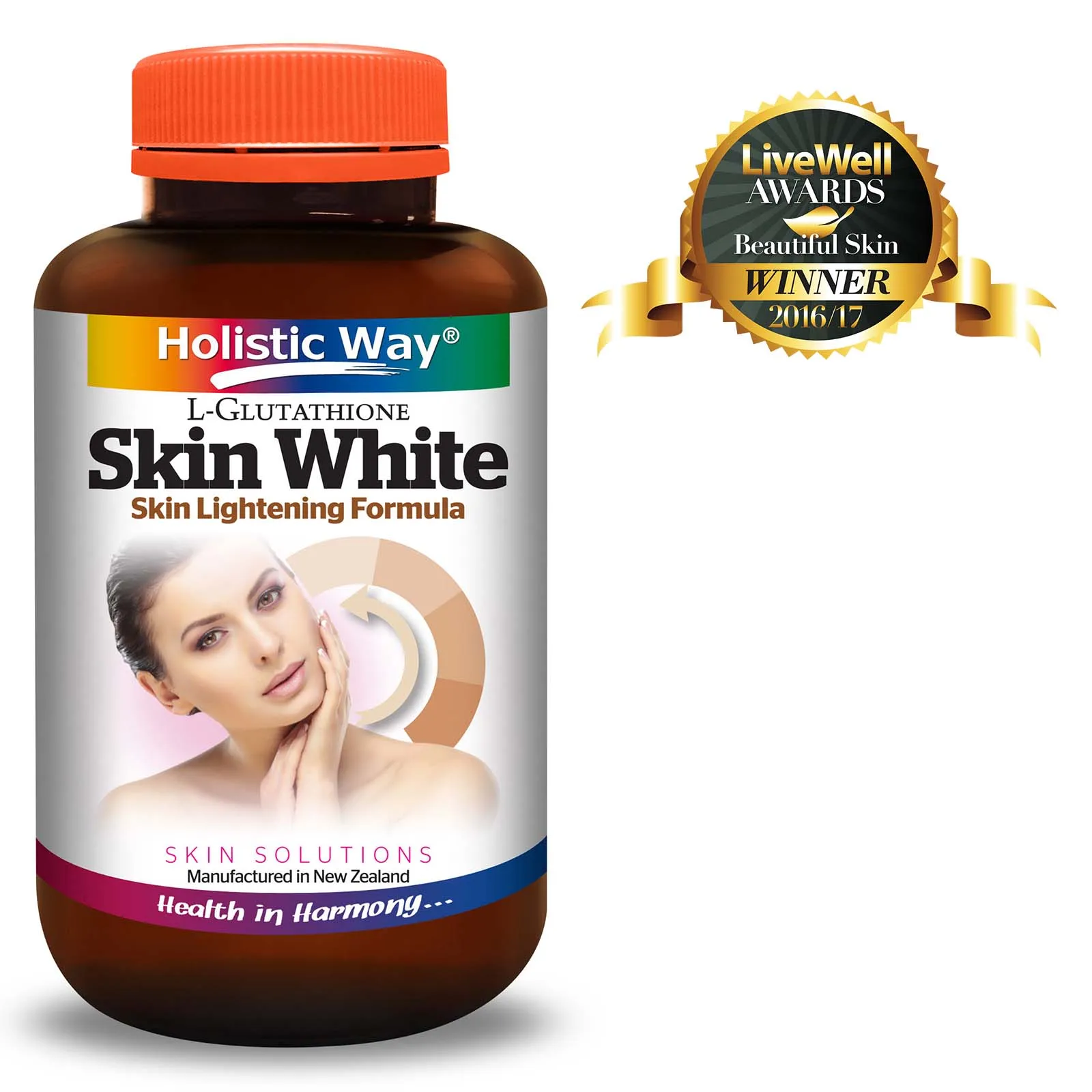 
Premium Whitening Beauty Products Holistic Way Skin White - Skin Lightening Formula (60 Vegetarian Capsules) 