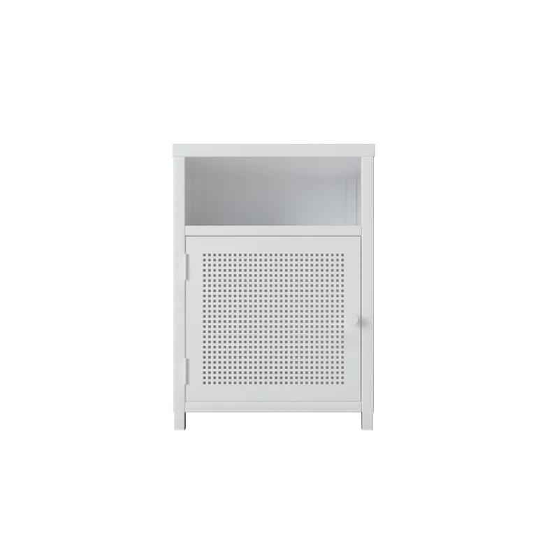 
2021 new modern design mesh door steel adjustable layer colorful customized iron sideboard metal storage cabinet 