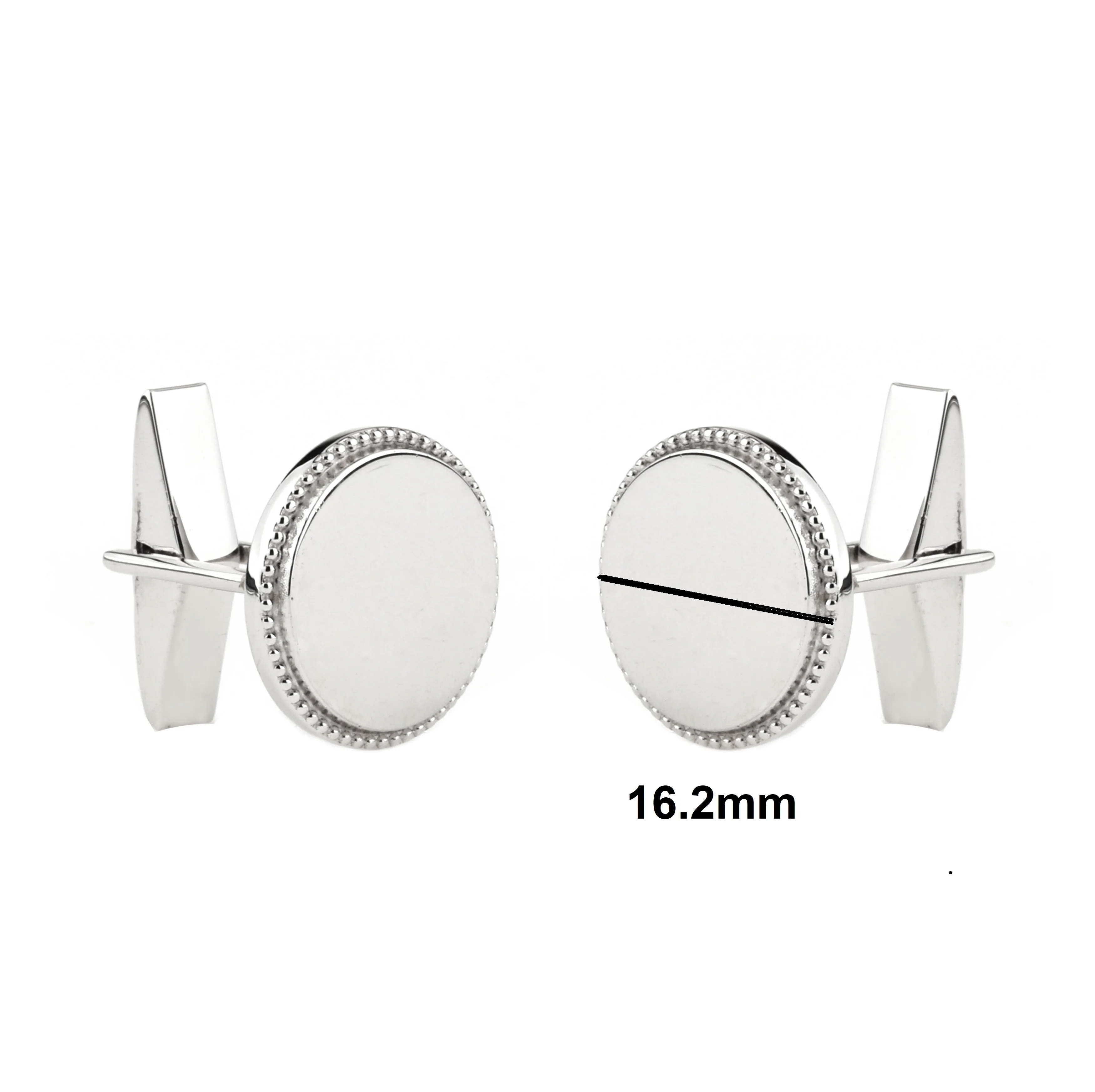 Мужские запонки из серебра 925 пробы с родиевым покрытием