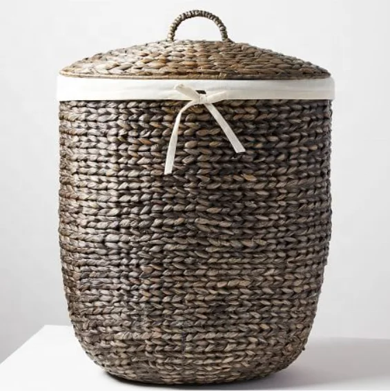 Nice design set of 4 foldable water hyacinth baskets foldable storage baskets from Vietnam