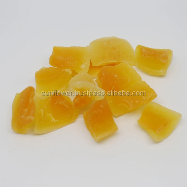 Thai Dehydrated Cantaloupe Chunk Natural Color High Quality So2 <100ppm