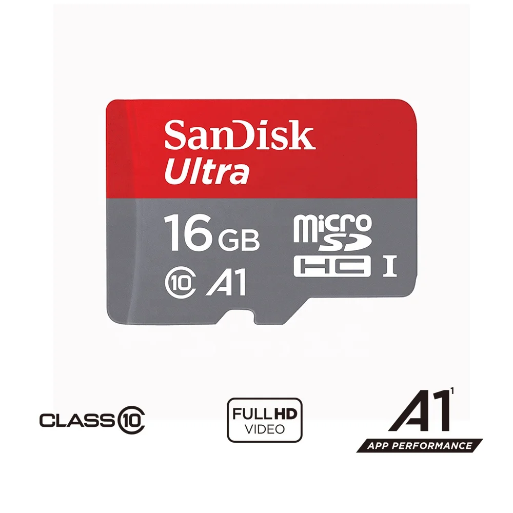  Оригинальная карта памяти Micro SD SanDisk Ultra UHS-I A1 класс 10 16