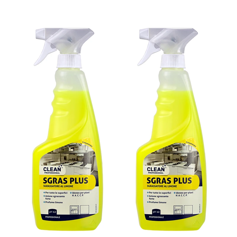 Top Quality Italian professional lemon desgreaser for food surfaces SGRAS PLUS 750ml ready for export