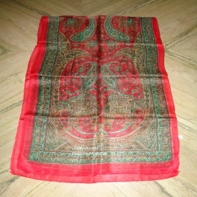 Beautiful Multi Colour Silk Printed 70 x 180 cm Long Scarves/Stoles For Women Wholesale Supplier From India Long Silk Scarves