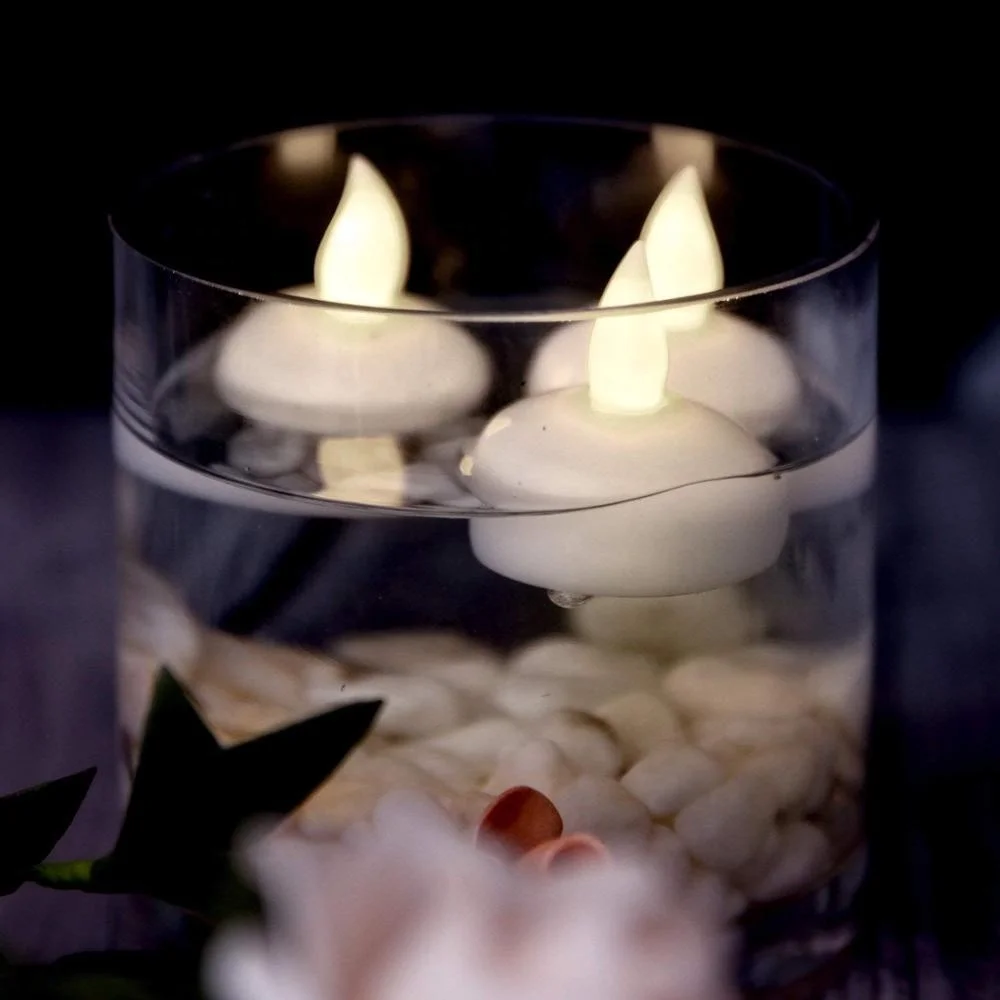  Домашний декор Tealight желтые мерцающие плавающие беспламенные светодиодные Чайные