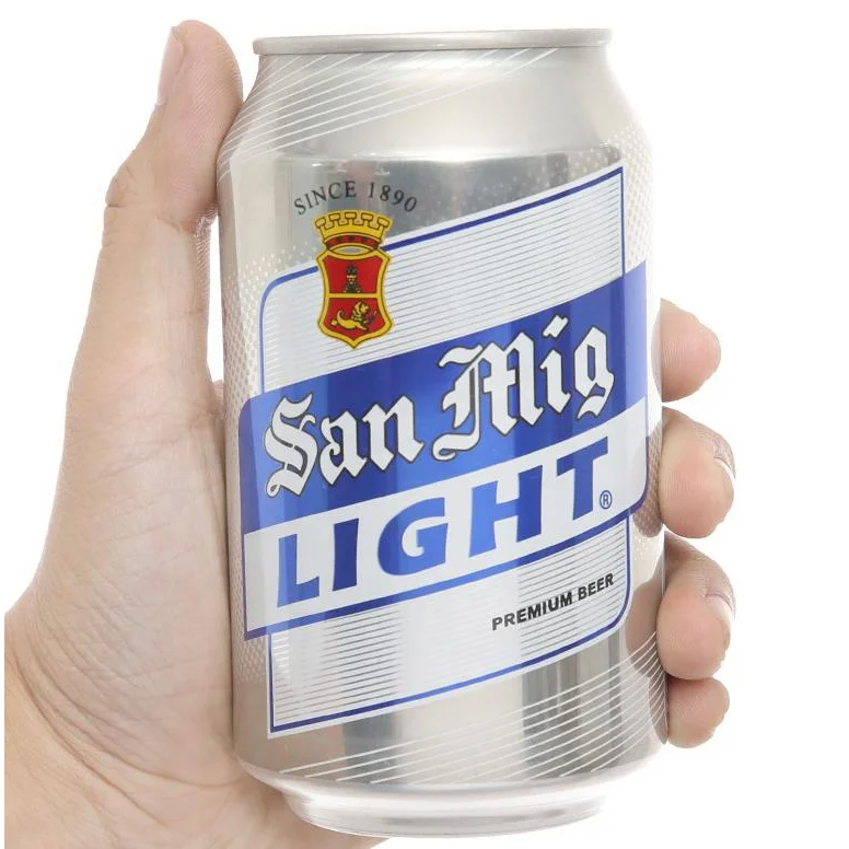 SAN MIG LIGHT BEER CAN 330ML/VIETNAM BEER/VIETNAM WHOLESALE BEER