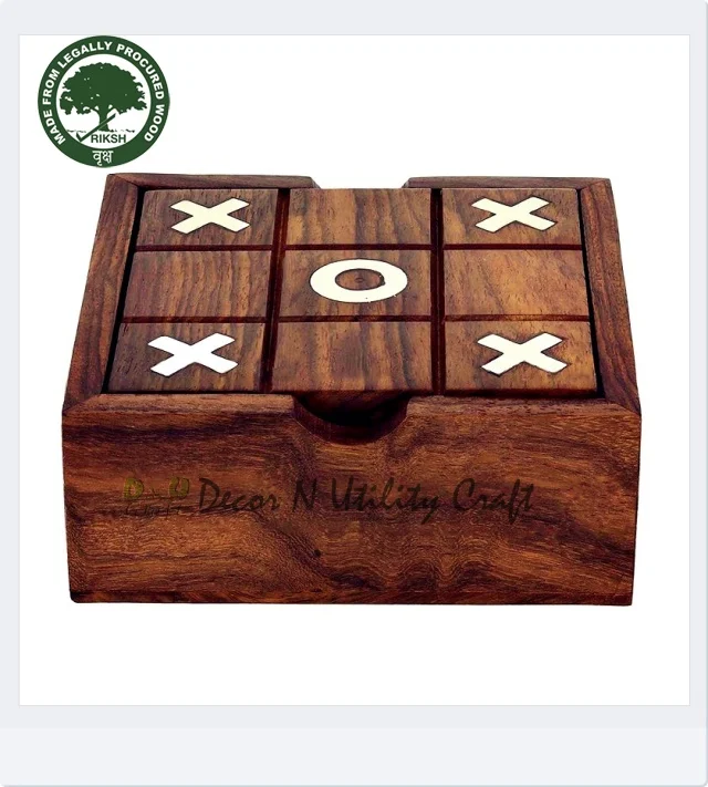 wooden tic tak toe perfect gifting for birthday  Tic Tac Toe Game for Kids and Family Board Games  table top Nought  board ga