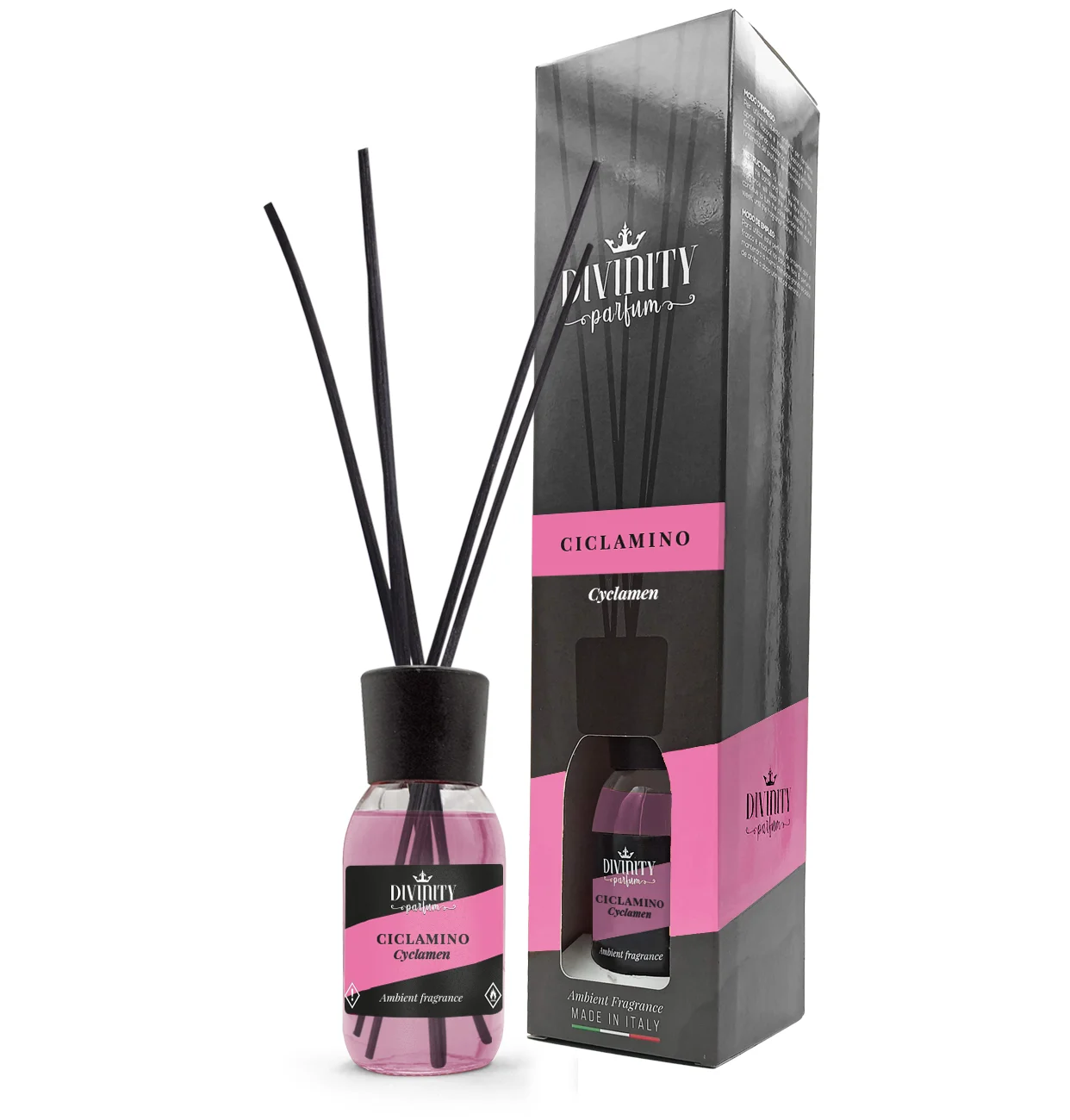 Italian air freshener top Cyclamen reed diffuser home fragrances exclusive line 125ml for wholesale