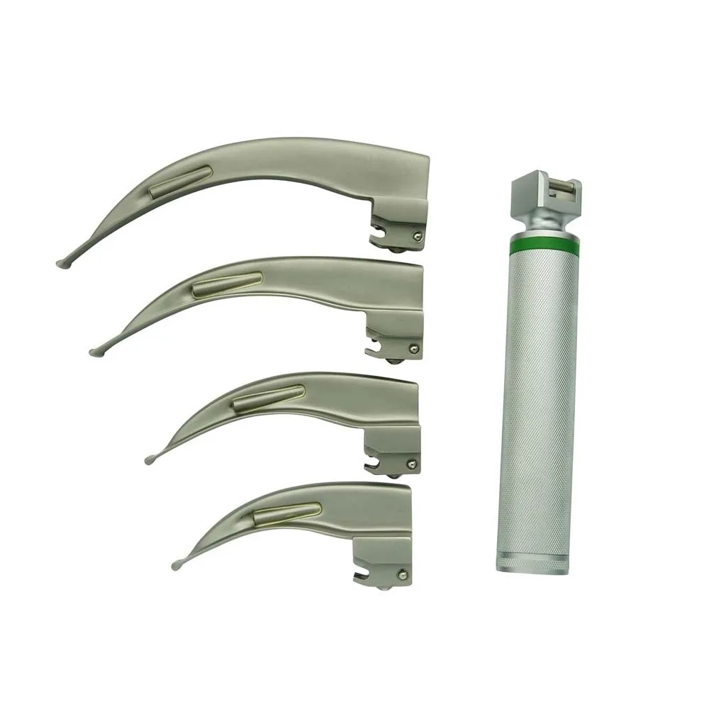 German Quality Fiber Laryngoscope With 4 Blades ENT Surgical Instruments