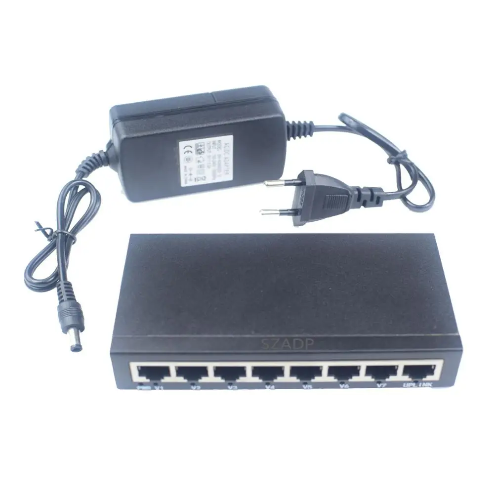 SHENZHEN ADP 10/100M 8 Port Network POE Switch for IP/CCTV Camera with the best price