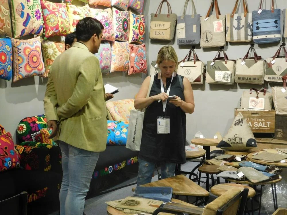 Vintage Canvas Shopper Beach Bag Ladies Evening Party Cotton Handle Handbag Indian Handmade Tote bags