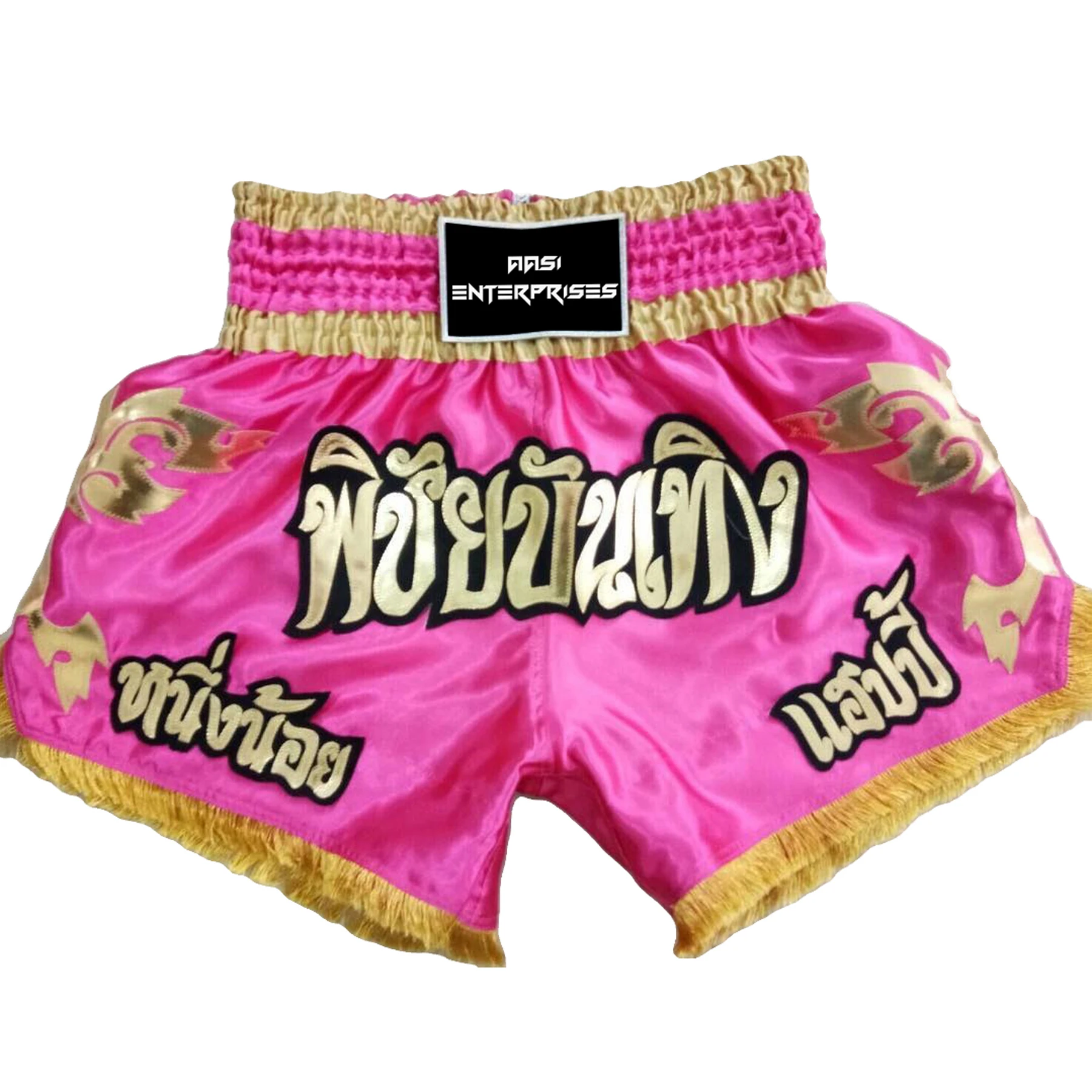 Boxing Muay Thai Short Ladies Pink Muay Thai Fight Shorts Kick Boxing Trunks MMA Girls Private Label Custom
