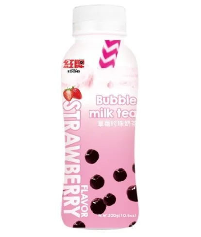 
Strawberry Boba Milk Tea drink can Ready to drink Boba in a can Instant Drink 300g Pearl Milk Tea 