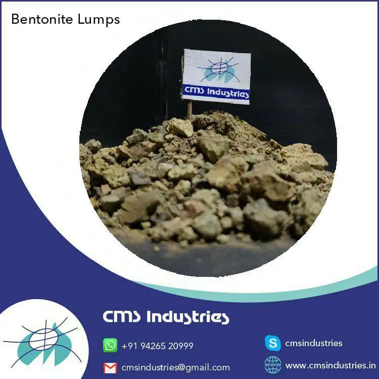 White Lumps Bentonite from India
