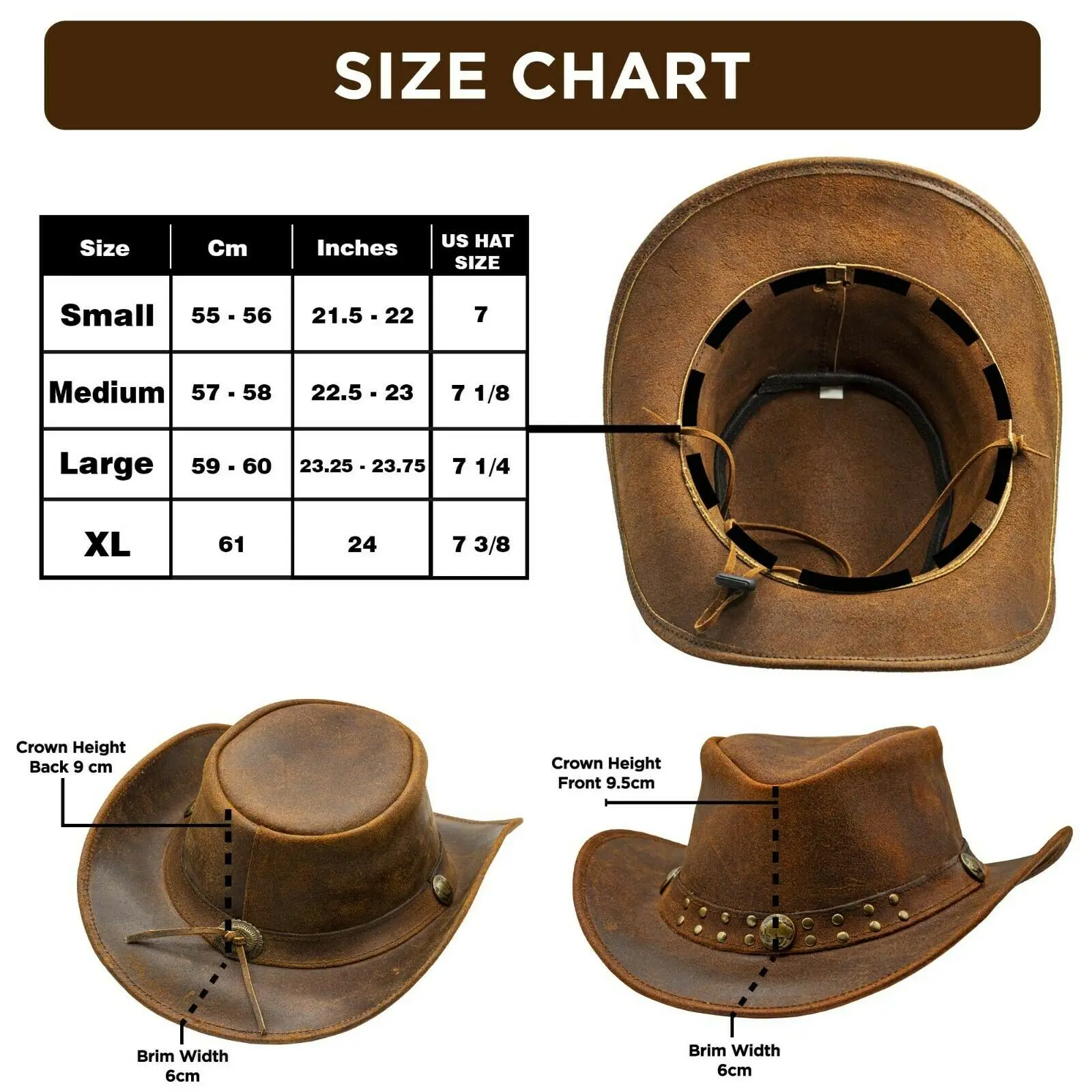 Shapeable Outback hat Style Suede Leather Cowboy Old Style hat for Men and Women Western Wide Brim Vintage