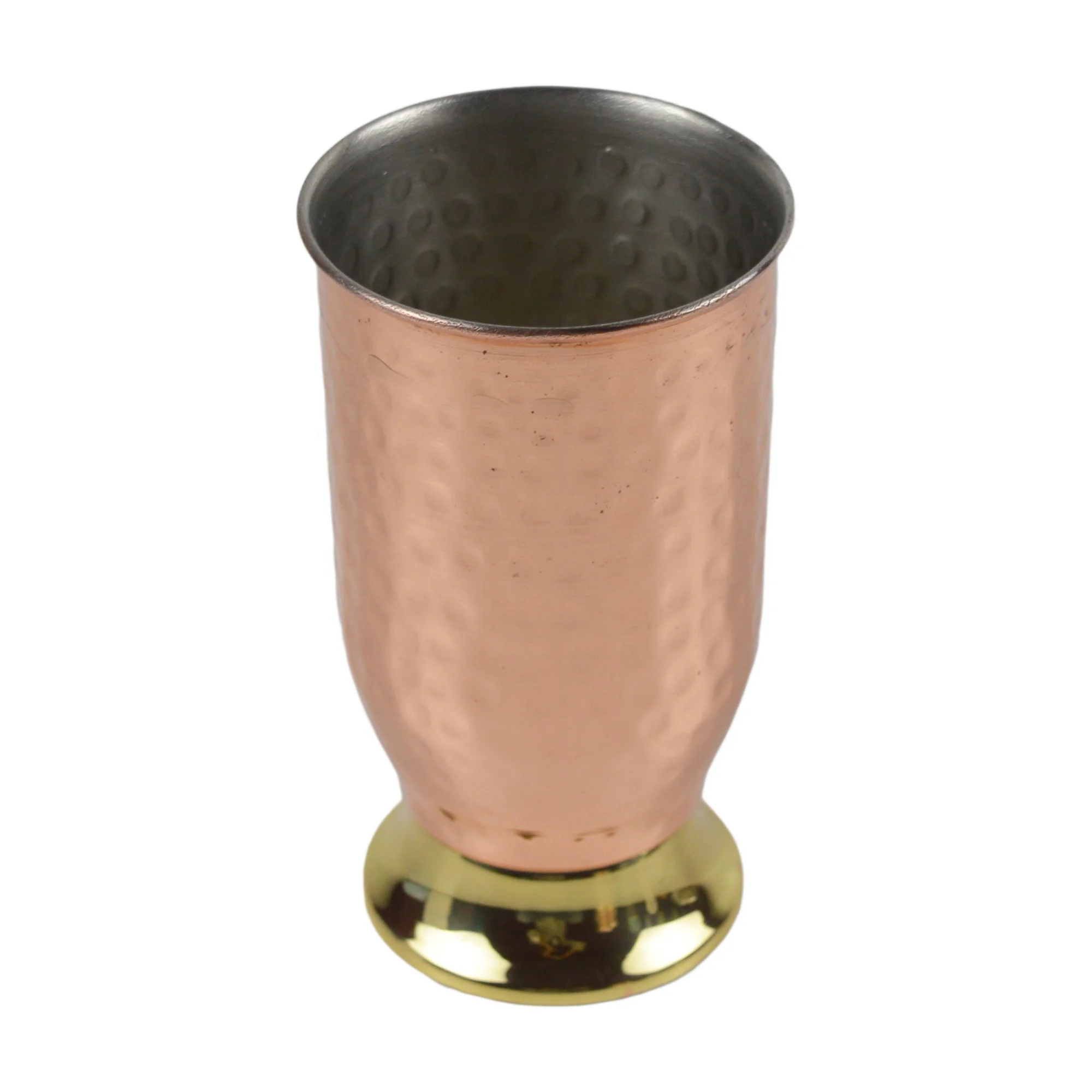 Wine Design Drinking Glass Brass Metal Finishing Plated And Punching Design Glass For Home Restaurant And Hotel Decor Design