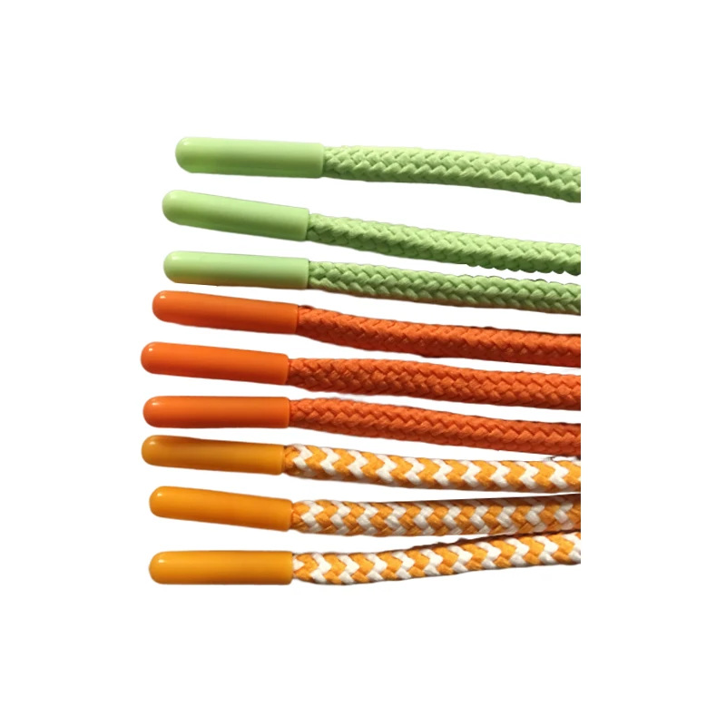 Wholesale Custom Rope Braided Accessories Cord Draw Cords for Hoodie Cotton Silicone Twisted strap Polyester