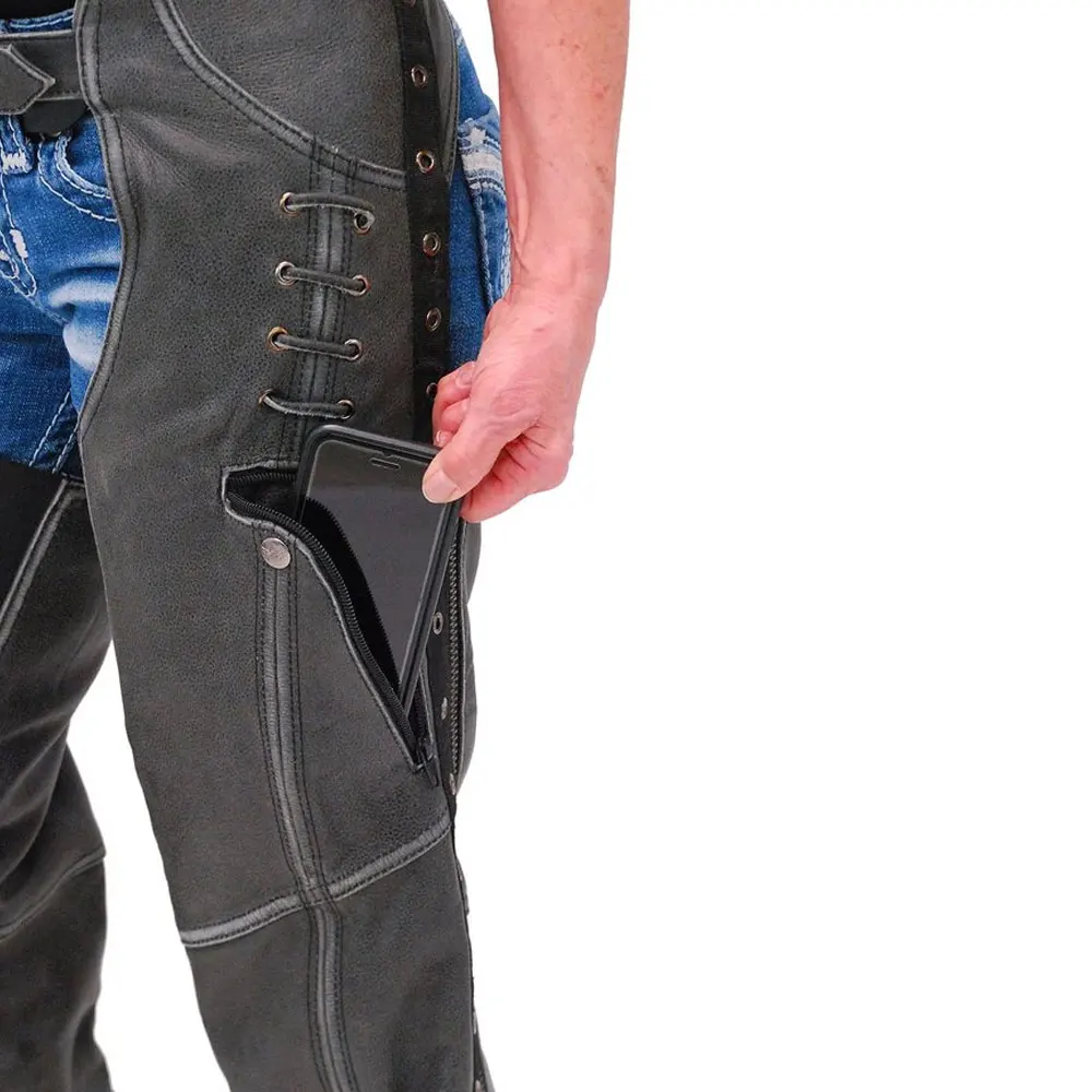 
Pakistan Made Low Prize Black Leather Chaps Motorcycle Riding Chaps Size 5XL / Best Sale price In Pakistan horse Full Chaps 