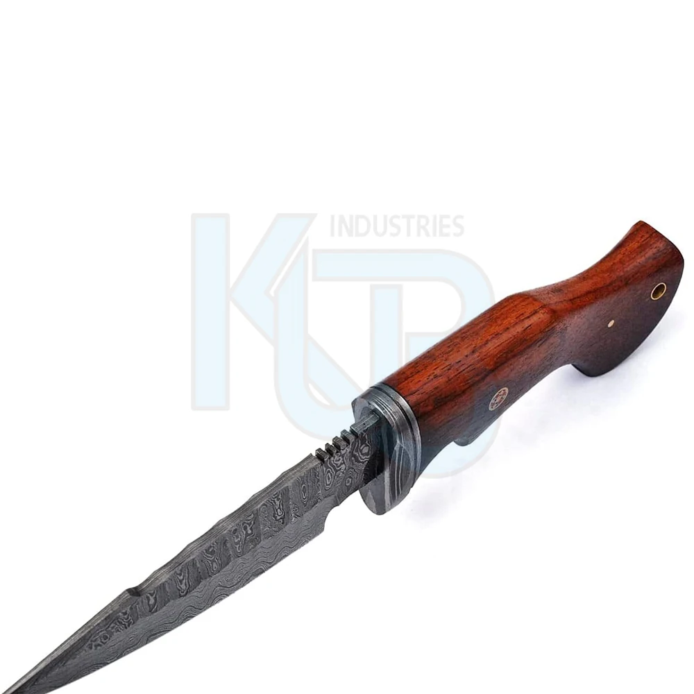 Handmade Damascus Knife Hunting Knife with Sheath Damascus Steel for Hunting Skinning - 10 Inch Multi Functional Knife OEM PK