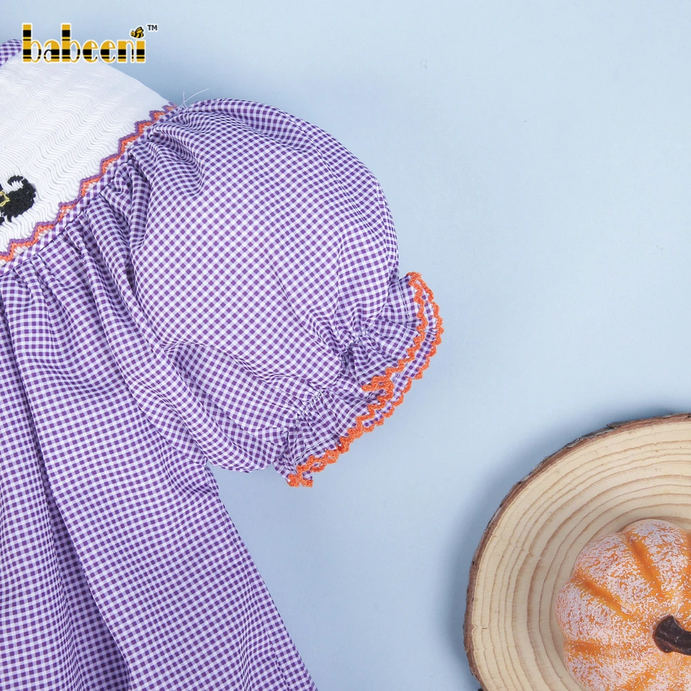 Halloween pattern smocked bishop dress OEM ODM smocked baby dress wholesale girls dresses - BB2859