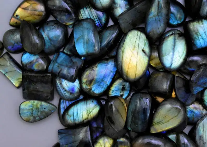 faceted blue flashy Labradorite  cabochon lot stones wholesale gemstone