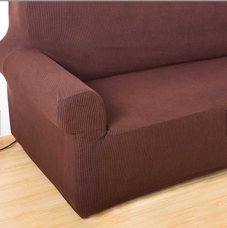 High quality Comfortable Feel Wholesale Suede Fabric Full Set 3pcs Sofa Cover With Plain Basic Style Exported From Vietnam