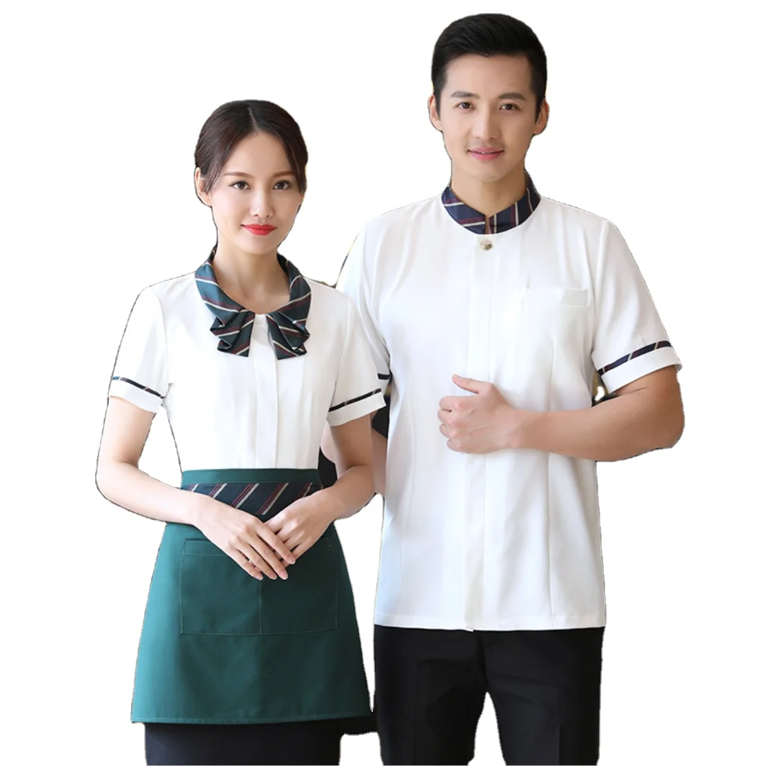 
OEM Wholesale Professional Restaurant Uniform Designs Cook Executive Short Sleeve Chef Uniform Customize Logo 