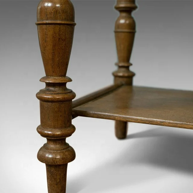 french antique solid wood side table lamp with 1 drawer and 1 door brown for living room