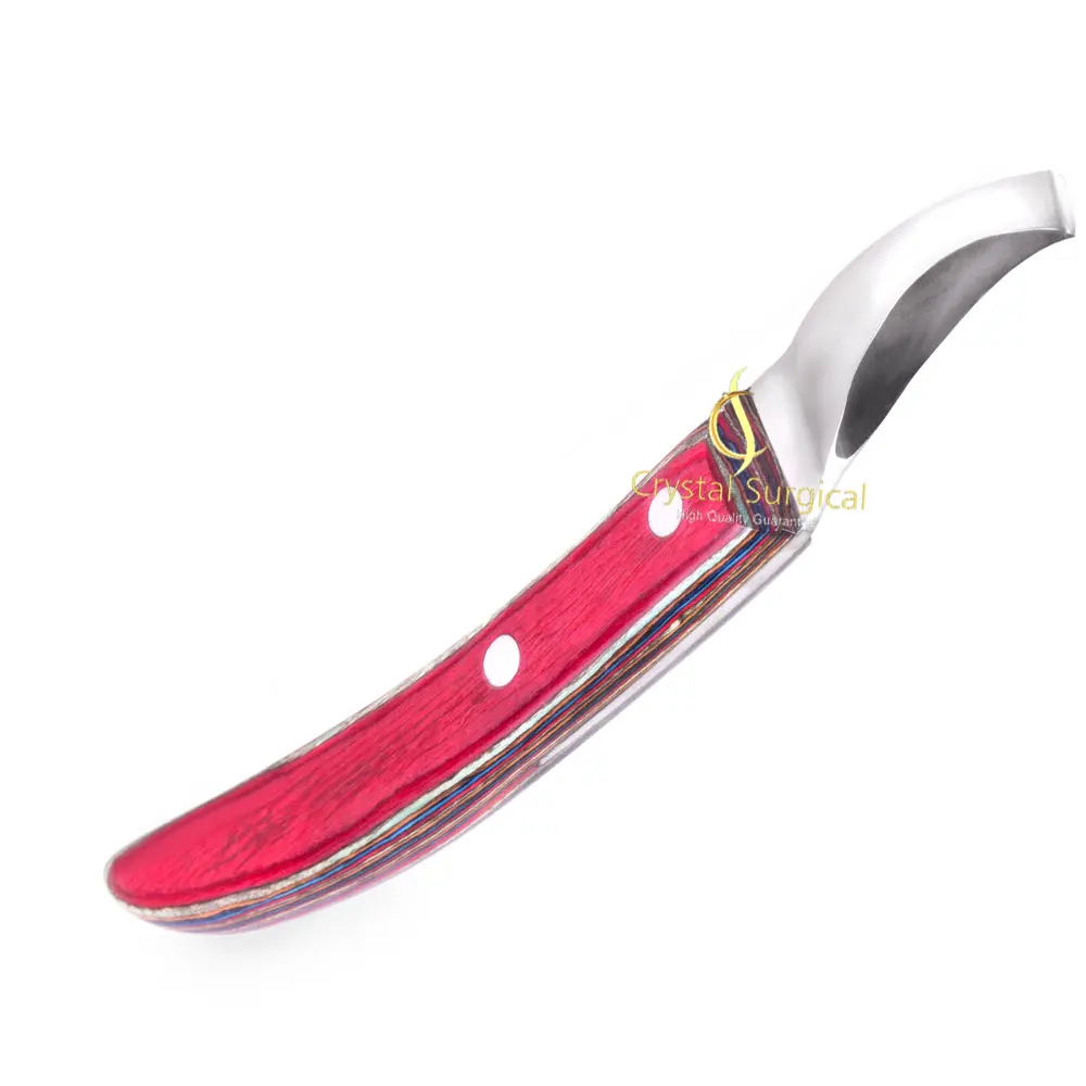 Trimming Knife Trimmer Tools Wooden Handle Stainless Steel Cattle Hoof Knife Horse Hoof