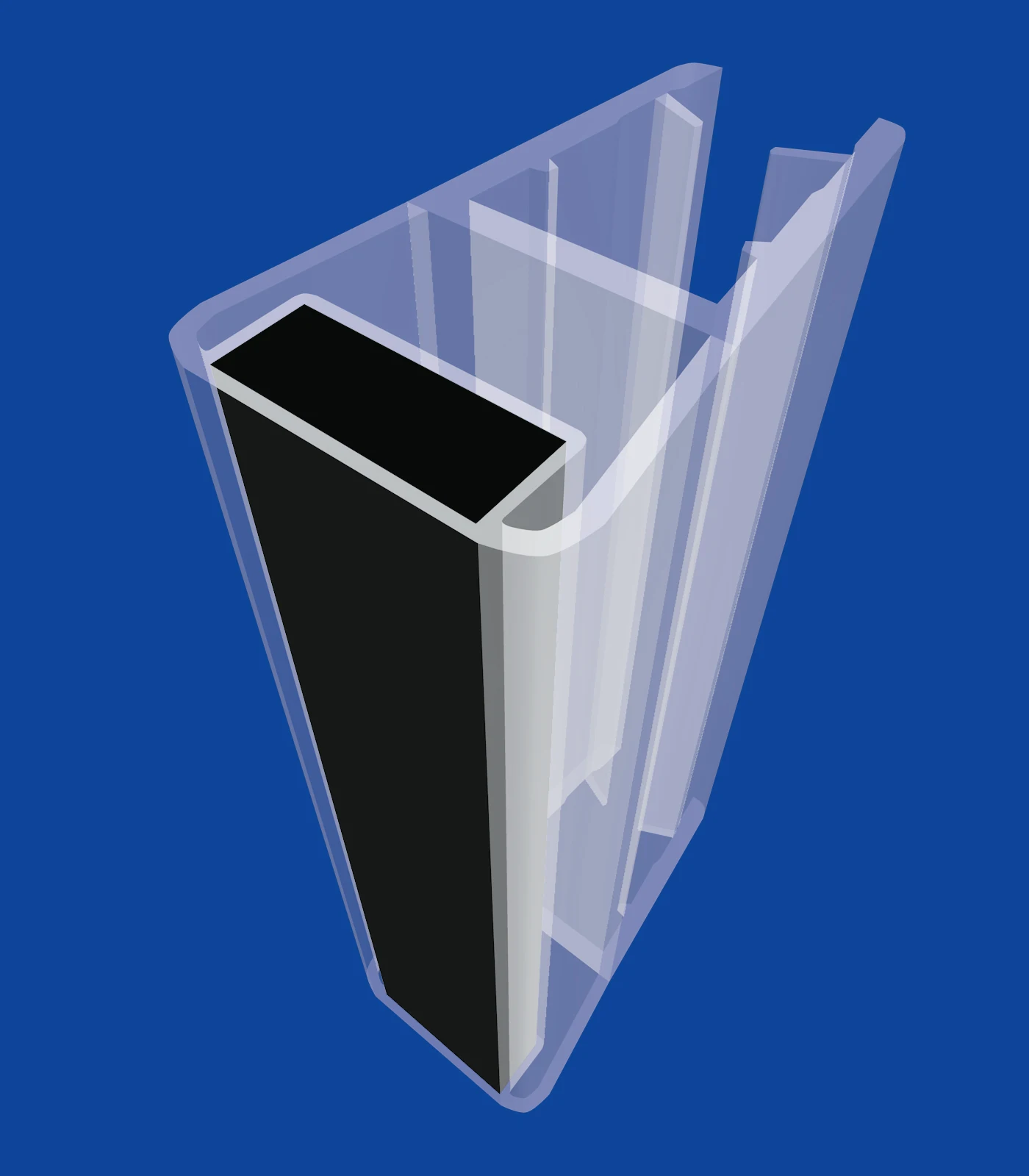 Bathroom Hardware Shower Door Pvc Seal Magnetic Strip Bathroom Door Sealing Strip For Glass Shower Door