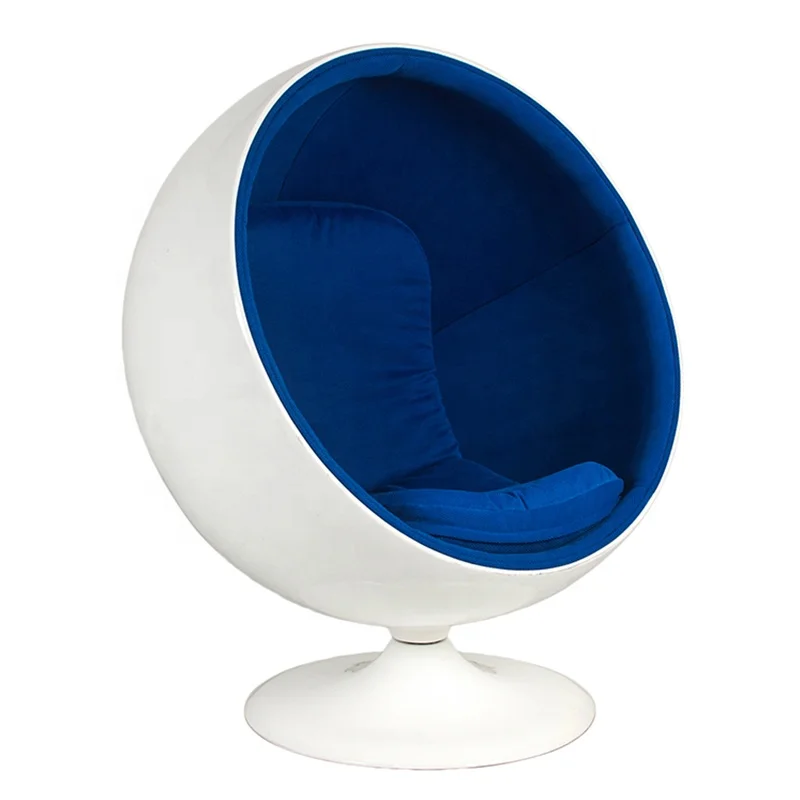 
Living room furniture aviator fiberglass egg chair with cushion 