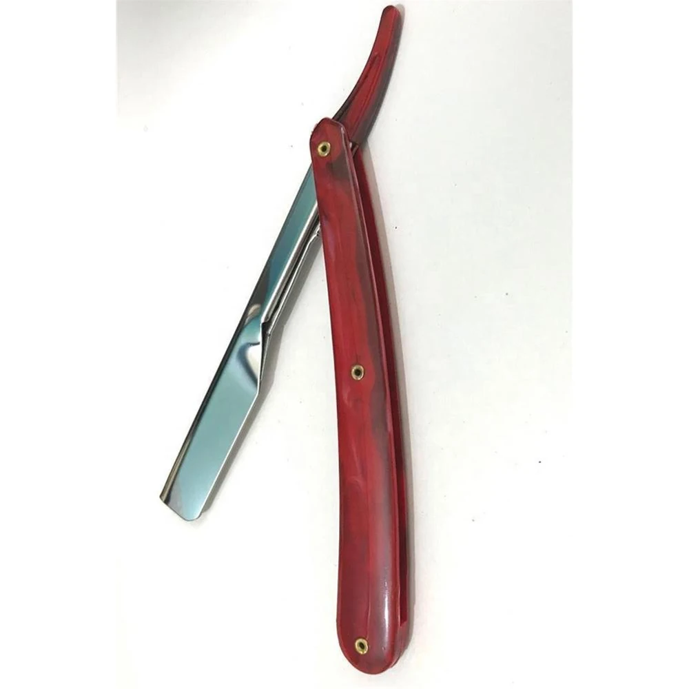 Wholesale barber razor with plastic handle, straight razor with plastic handle