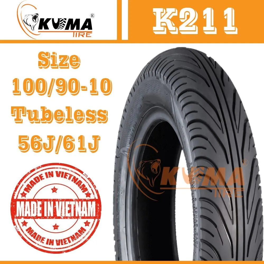 
TUBELESS TIRE - MOTORCYCLE TIRE 100/90-10 6PR BEST QUALITY - SPARE PARTS MOTORCYCLE 