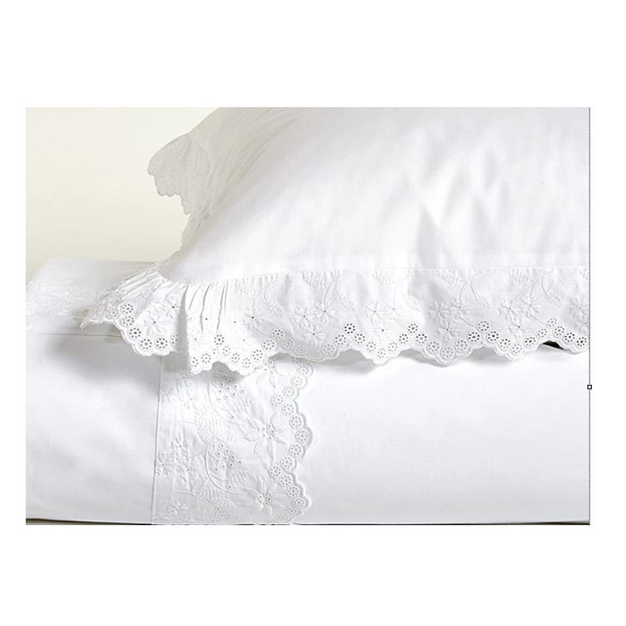 Cotton Bedding Set , Bed KOREAN Cotton Quality Adult 60 Plant 100% Cotton Duvet Cover Sets Embroidered Applique Embroidery