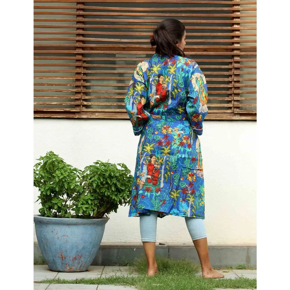 Indian Cotton Kaftan Maxi Dress for Women Printed Plus Size Tunic Free Size Body Cover with Long Style for Parties