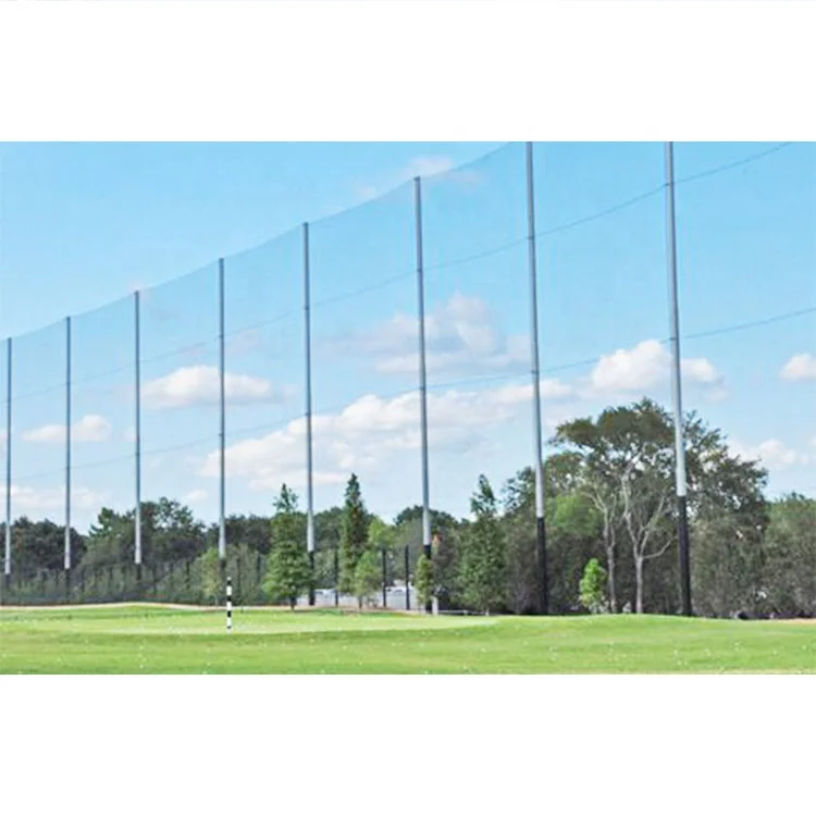 Green Black 2m Sport Outdoor Custom Polyethylene Knotted Training Golf Field Fence Practice Net Cage