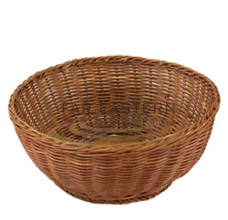 Made in Vietnam Wholesale Round Rattan Bread Basket Rattan Basket Handmade Supermarket Wicker Basket for Vegetables & Bread